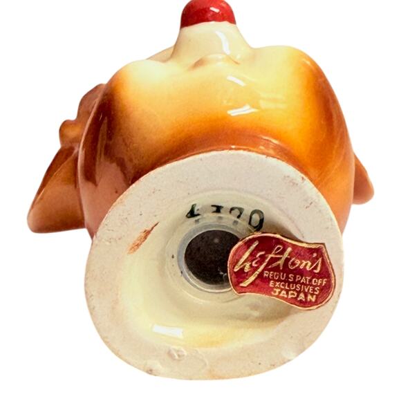 Anthropomorphic 1950s Lefton Rudolph Red Nose Reindeer Salt & Pepper Shaker Set - Picture 9 of 12